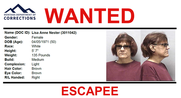 Escapee Lisa Nester Wanted